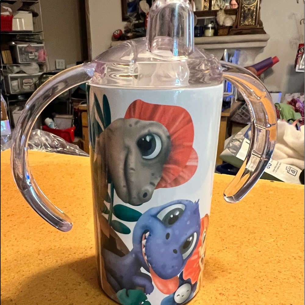 Sippy cup dinosaur